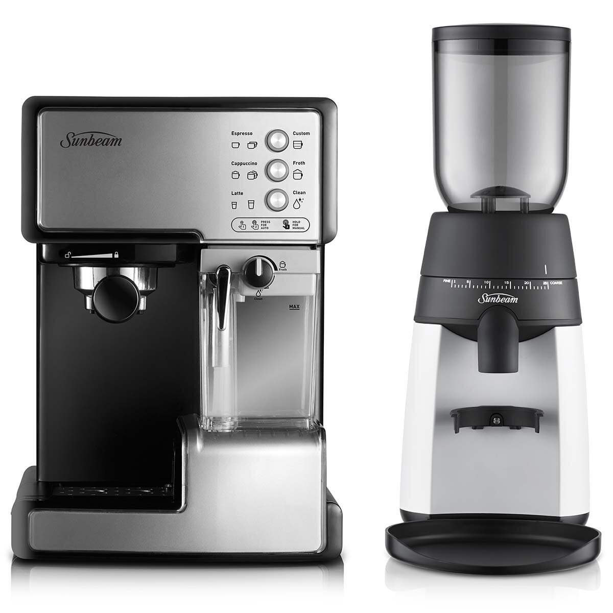 Sunbeam Caf Barista Coffee Machine and GrindFresh Coffee Grinder
