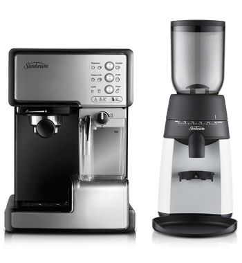 Sunbeam Caf Barista Coffee Machine and GrindFresh Coffee