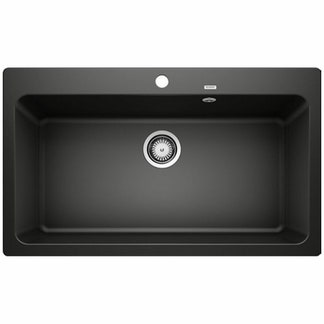Blanco NAYA XL 9 Single Large Bowl Inset with Overflow and Tap Ledge ...