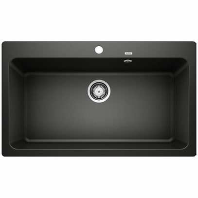 Blanco NAYA XL 9 Single Large Bowl Inset with Overflow and Tap Ledge ...
