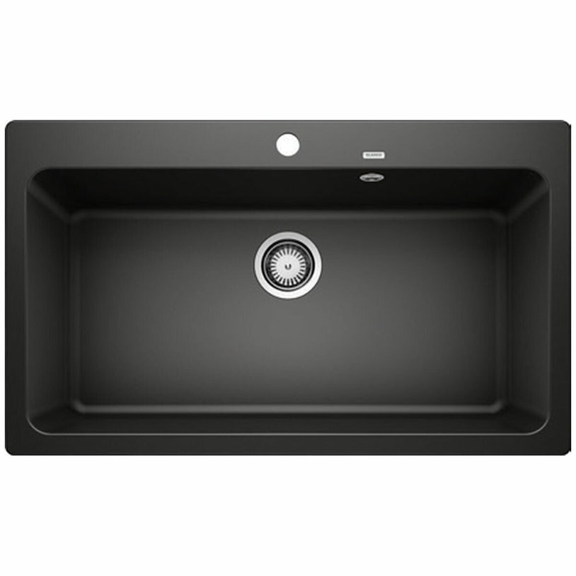 Blanco NAYA XL 9 Single Large Bowl Inset with Overflow and Tap Ledge ...