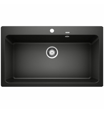 Blanco NAYA XL 9 Single Large Bowl Inset with Overflow and Tap Ledge ...