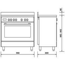 DeLonghi 90cm Deluxe Freestanding Induction Cooker Stainless Steel DEF1407INDSS hero image
