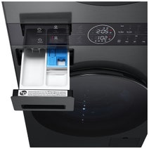 LG 12kg/9kg WashTower All-In-One Stacked Washer Dryer Platinum Black WWT-1209B hero image