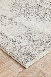 Rug Culture Chrome Large Silver & Off White Rug 400X80CM - CRO-RIT-SIL-400X80 hero image