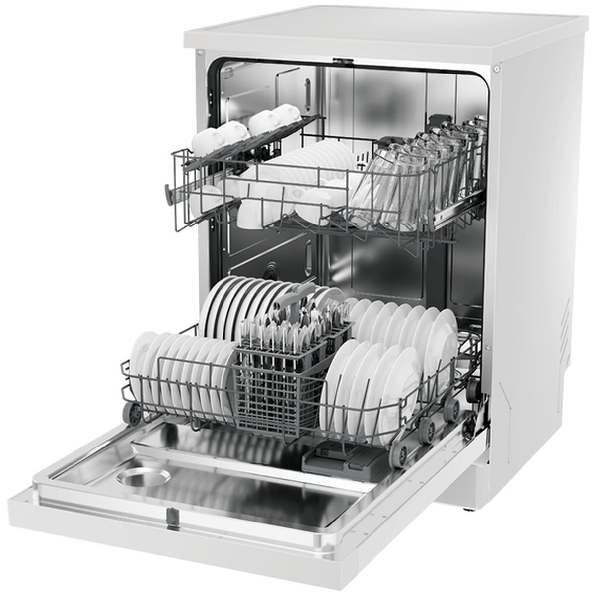Haier 60cm 300 Series Freestanding Dishwasher White HDW13F0W1