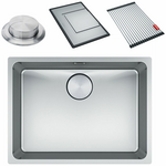 Franke Mythos 550mm Single Bowl Undermount Sink with Accessories MYX110-55FPC hero image