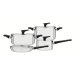 Tramontina Grano 4 Piece Tri-Ply Stainless Steel Cookware Set with Bakelite Handles 65160000 hero image