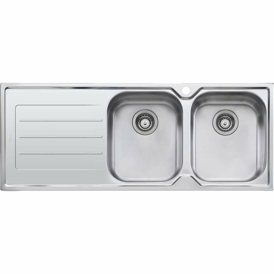 Oliveri Flinders Double Bowl Sink with Drainer FL172 hero image