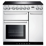 Falcon 90cm Nexus Freestanding Electric Oven/Stove White and Chrome NEX90EIWH-CH hero image