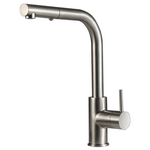 Rogerseller Tonic Square Sink Mixer with Pull Out Spray - Brushed Nickel 3606013907 hero image
