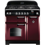 Falcon 90cm Classic Natural Gas Freestanding Oven/Stove Cranberry and Chrome CLA90NGFCY-CH hero image