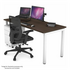 Jason.L 1400 x 700 Quadro Square Leg Home Office Desk - Wenge QDS1407.W.WE image NaN