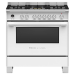 Fisher & Paykel Series 9 90cm Classic Freestanding Dual Fuel Pyrolytic Cooker White OR90SCG6W1  hero image