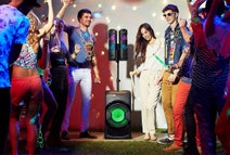 Sony MHCGT4D Mini Hi-Fi System with LED Party Speakers and Bluetooth hero image