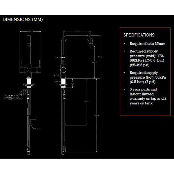 Insinkerator Multitap 3n1 U-Shape Black/Chrome 3003UB hero image