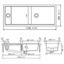Abey PD150BZT Schock Preparation Station Double Bowl Sink with Tap hero image