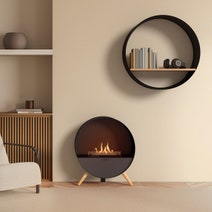 Planika Zero Emission Bubble Fireplace in Circular Casing Freestanding or Wall BUBBLEF hero image