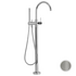 Astra Walker Icon Freestanding Bath Mixer with 242mm Swivel Spout and Hand Shower - Brushed Platinum A69-08-V7-01 image NaN