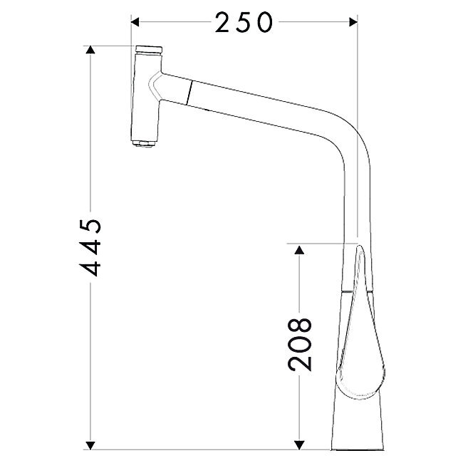 Hansgrohe 14884003 Metris Select 320 Pull Out Kitchen Mixer Tap hero image