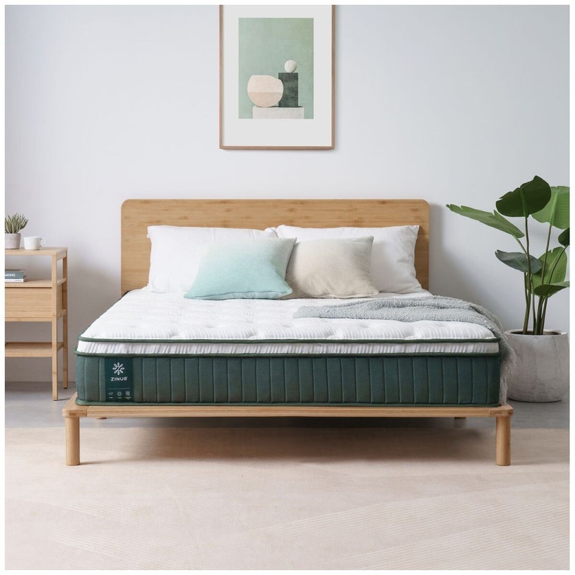 Zinus Single Green Premium Pocket Spring Euro Top Mattress AU