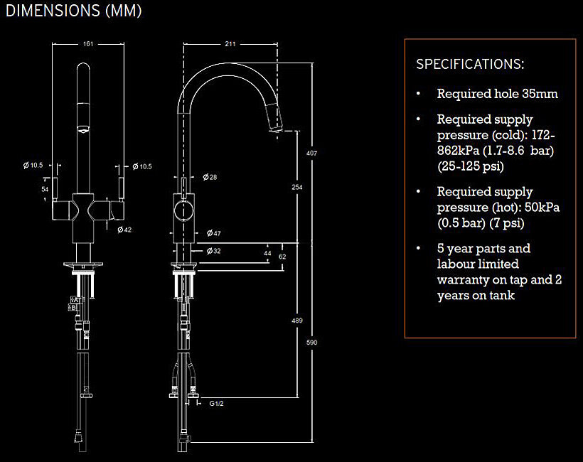 Insinkerator Multitap 3n1 J-Shape Chrome 3003JC hero image