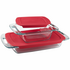 Pyrex Easy Grab 8-piece Glass Bakeware Set with Red Lids 1091675-4PK image NaN