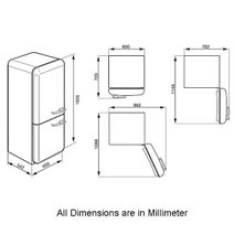Smeg FAB32LLINA1 326L Retro Style Bottom Mount Fridge hero image