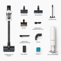Samsung Bespoke AI Jet Lite Stick Vacuum and Clean Station Beige VS80F28DFS hero image