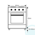 Ilve 90cm Dual Fuel Stainless Steel Steel Freestanding Oven CJK90CSV/I9 image NaN