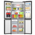 Hisense 483L French Door Fridge Black Steel with Non-Plumbed Ice and Water Dispenser HRCD483TBW image NaN