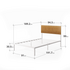 Zinus Figari Single Metal and Bamboo Bed Frame With Adjustable Headboard White AU-FBOBH2-39S image NaN