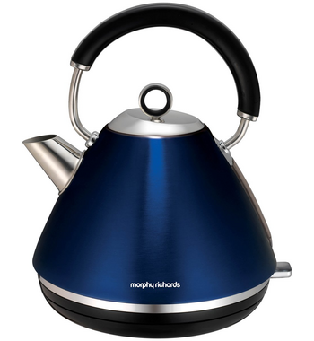 Morphy Richards 102024 Metallic Blue Accents Traditional Pyramid Kettle Appliances Online