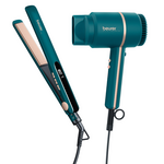 Beurer Compact Hair Dryer and Hair Straightener Bundle HC35OCEANHS50OCEAN hero image