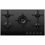 Fisher & Paykel Series 9 90cm Natural Gas Cooktop Black Glass CG905DNGGB4 hero image