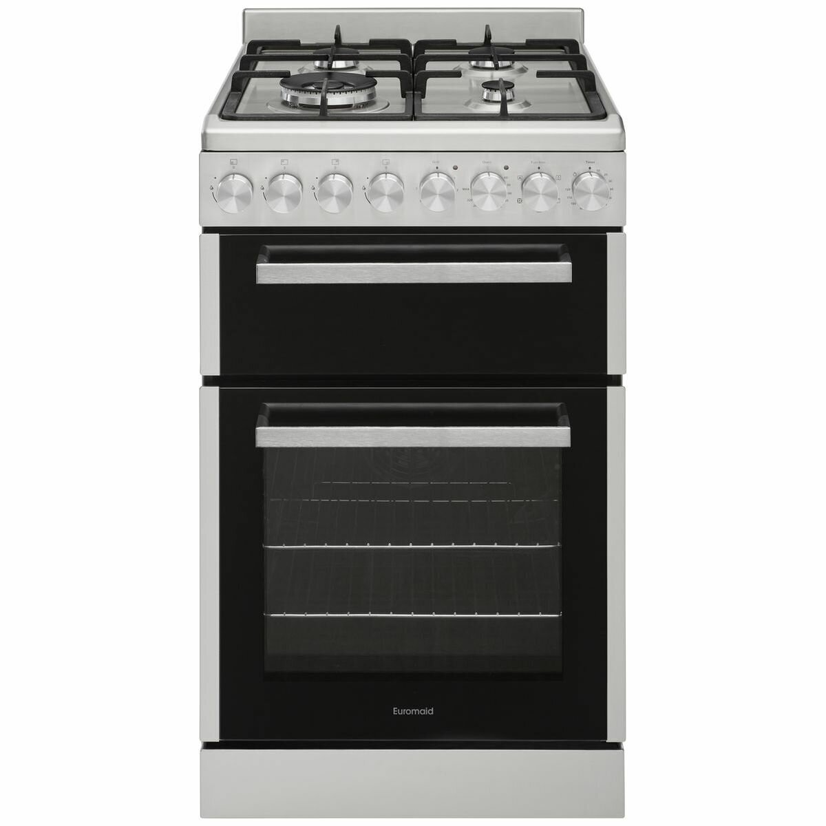 Euromaid 54cm Dual Fuel Upright Cooker Stainless Steel EFS54FC-DDS