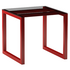 Reddie Suzy Square Side Table Black Glass Top Red Base image NaN