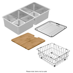 Abey Lago Double Sink with Accessories and Dish Rack WNL200 hero image