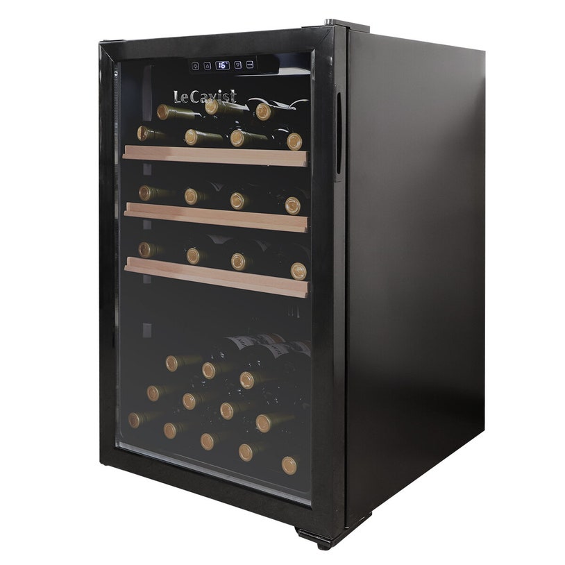 LeCavist 126L Single Zone 63 Bottle Wine Fridge Black LKCV63N
