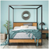 Zinus Queen Canopy Bed Frame Black AU-IRPBHC-14Q image NaN