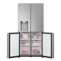 LG 506L French Door Fridge with Slim In-Door Ice and Water Dispenser Stainless Steel GF-L500PL hero image