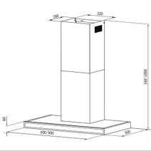 Brohn 90cm Wall Perimeter Canopy Rangehood BRR108900 hero image