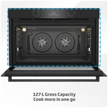 Beko 90cm Twin Fan Multifunction Built in Oven Dark Stainless Steel BBOB91271MDX hero image