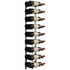 KingsBottle 18 Bottle Offset Peg Metal Rail Wall-Mounted Wine Rack RAIL1026-WPH02MBK image NaN
