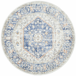 Rug Culture Mayfair Small Blue & Peach Rug 150X150CM - MAY-LOR-BLU-150X150 hero image