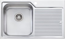 Oliveri NP621 Nu-Petite Single Bowl Right Hand Drainer Top Mount Sink hero image
