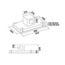 Falmec 90cm Stella Ceiling Cassette Rangehood with Roof Motor F9ST90S2IN1300 hero image