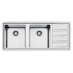 Smeg Double Bowl Topmount Sink with Right Hand Drainer LD116LHD hero image