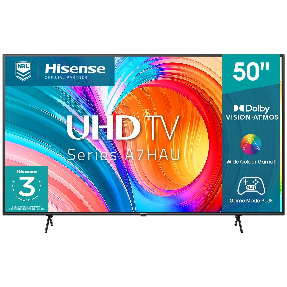 Hisense 50 Inch 4K UHD Smart TV 50A7HAU | Appliances Online