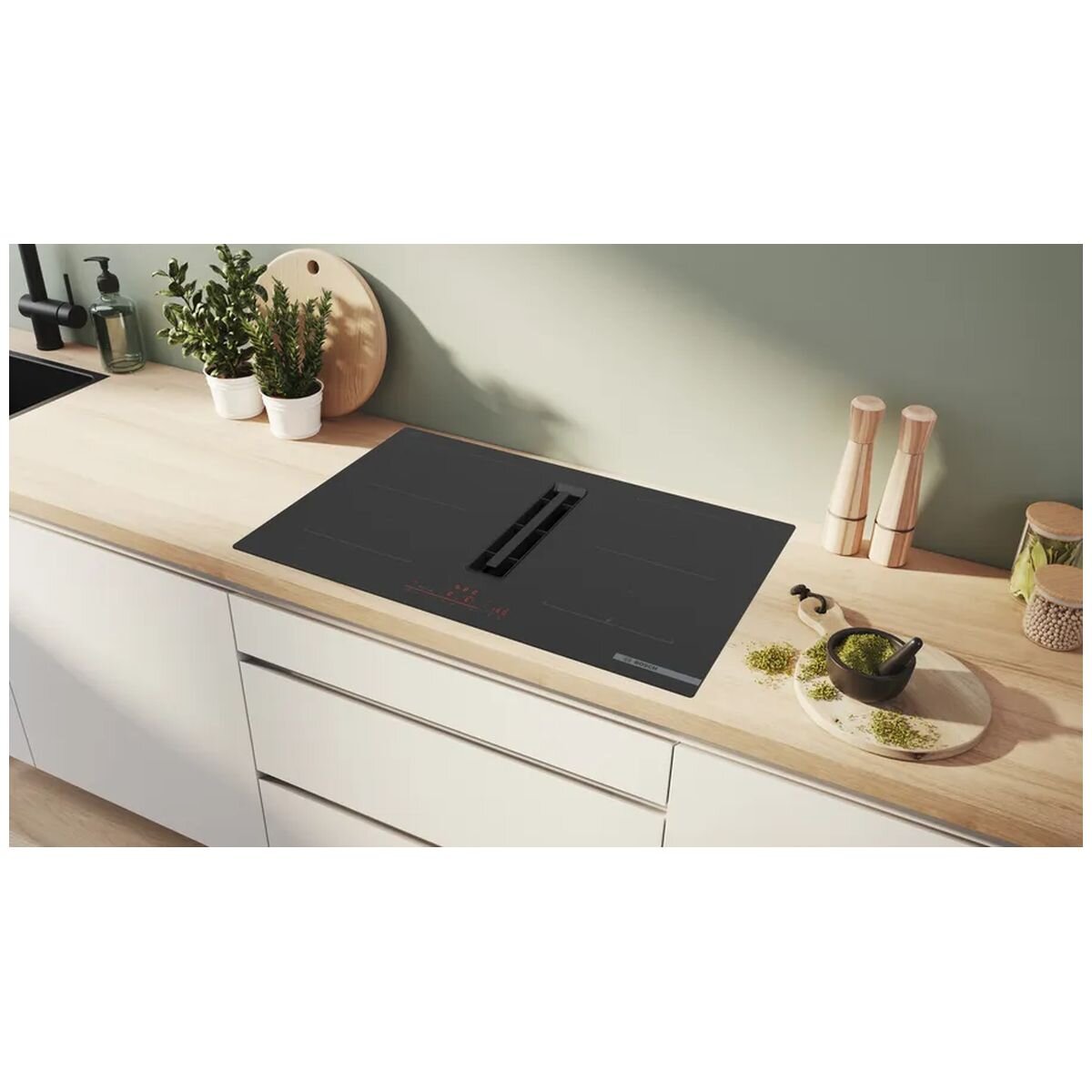Bosch 70cm Series 6 Induction Cooktop with Downdraft Ventilation PVQ711H26E hero image